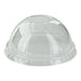 Tapa PET transparente cúpula con agujero Ø74mm - 1000Uds