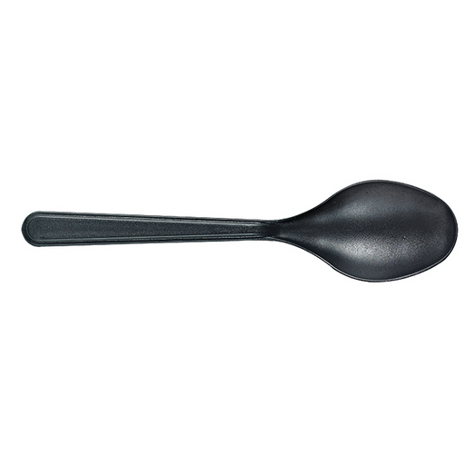 Cuchara en plástico negro LUX 180mm - 1000Uds
