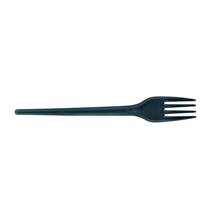 Tenedor de plástico negro LUX 180mm - 1000Uds