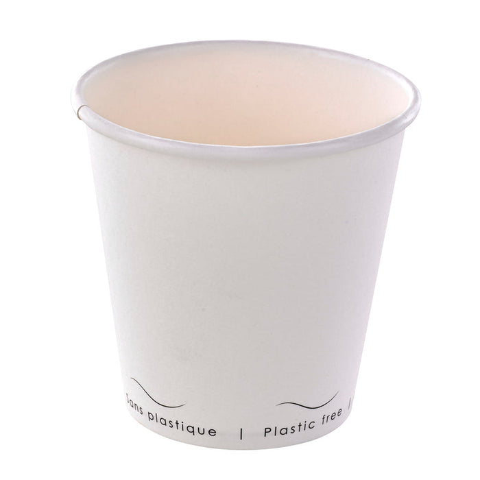 Vaso de cartón blanco Eden sin plástico, Base agua 300ml A86mm - 1000Uds