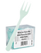 Mini Tenedor de plástico verde transparente 95mm - 1000Uds