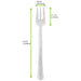 Mini Tenedor de plástico transparente 110mm - 1000Uds
