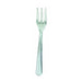 Mini Tenedor de plástico verde transparente 95mm - 1000Uds
