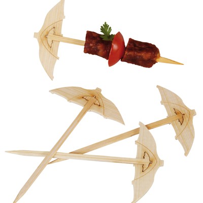 Pincho de bambú con extremo decoración sombrilla 90 - 2000Uds
