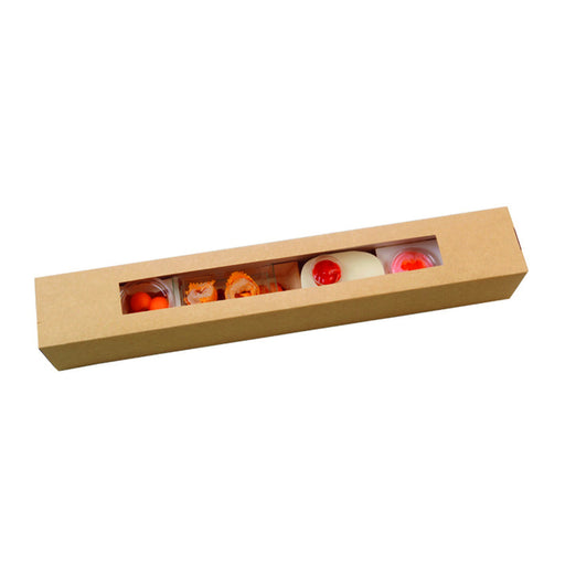 Caja marrón con ventana 600x90mm A90mm - 50Uds