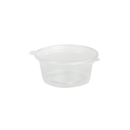 Salsera PP transparente con tapa 50ml Ø64mm A38mm - 1500Uds