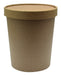 Vaso sopa cartón kraft para caliente/frío con tapa 940ml A135mm - 250Uds