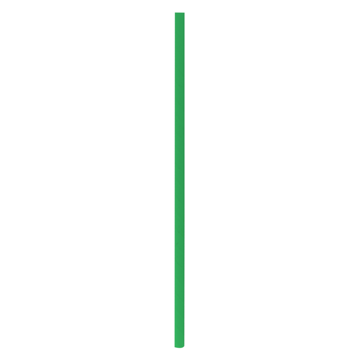 Pajita de papel verde A197mm - 3000Uds