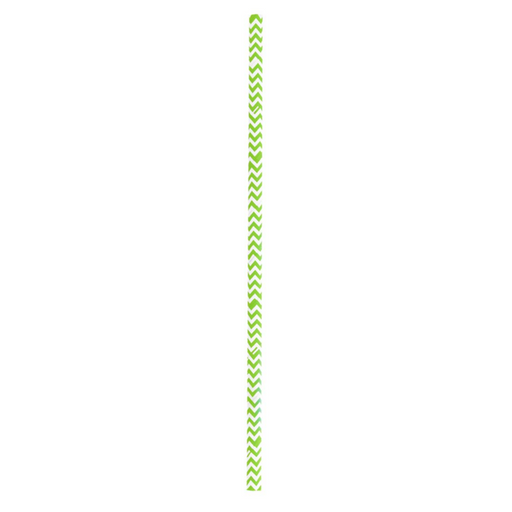 Pajita de papel verde lima A197mm - 3000Uds