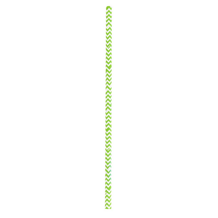 Pajita de papel verde lima A197mm - 3000Uds