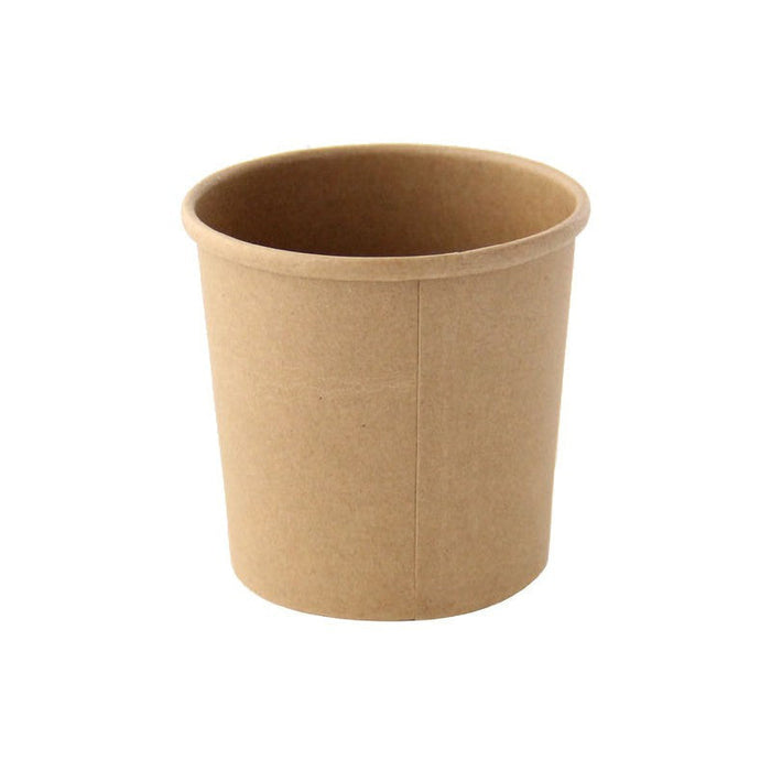 Tarrina de cartón kraft para caliente/frío 360ml Ø90mm A89mm - 500Uds
