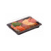 Estuche para sushi con tapa base negra y tapa con cierre 200x145mm A76mm - 200Uds