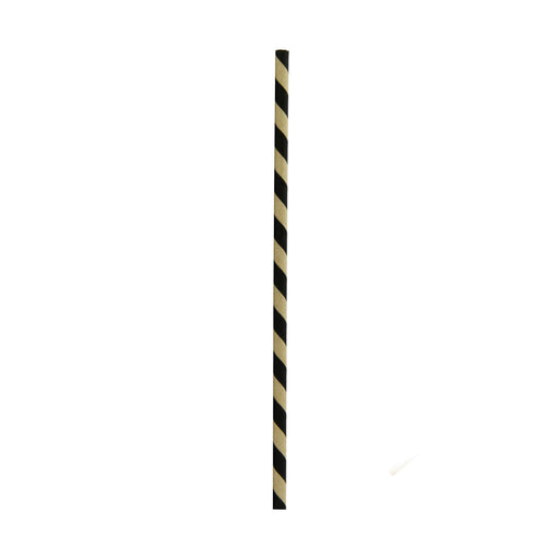 Pajita de papel marron/negro A197mm - 3000Uds