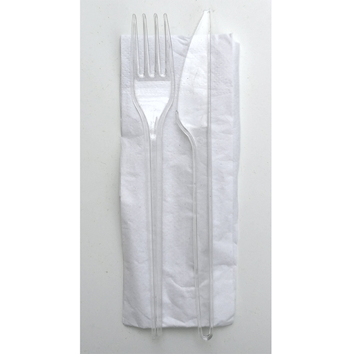 Kit 3/1 cubiertos transparente A165mm - 250Uds