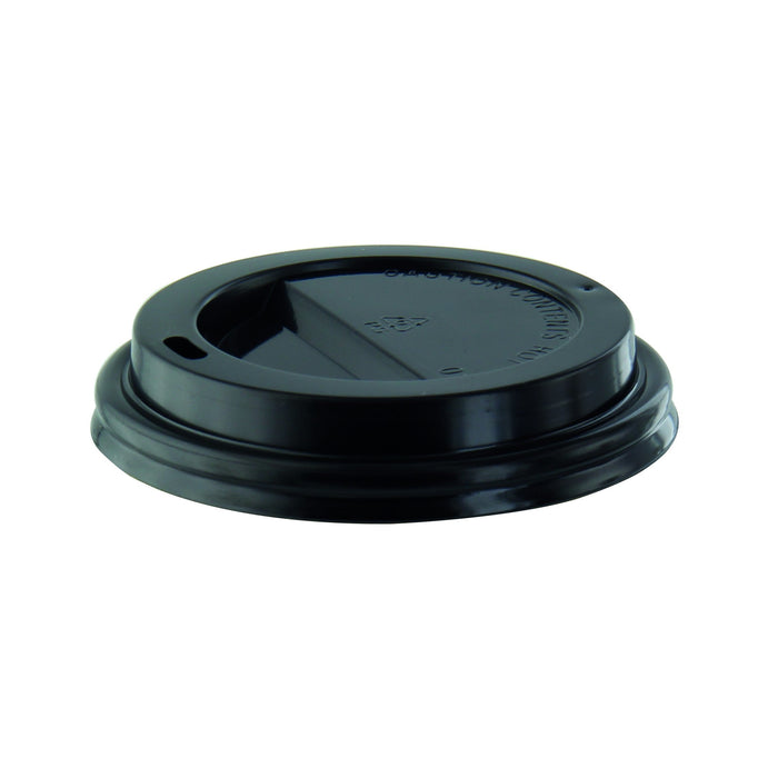 Tapa cúpula negra de PS con pico vertedor Ø75mm - 1000Uds