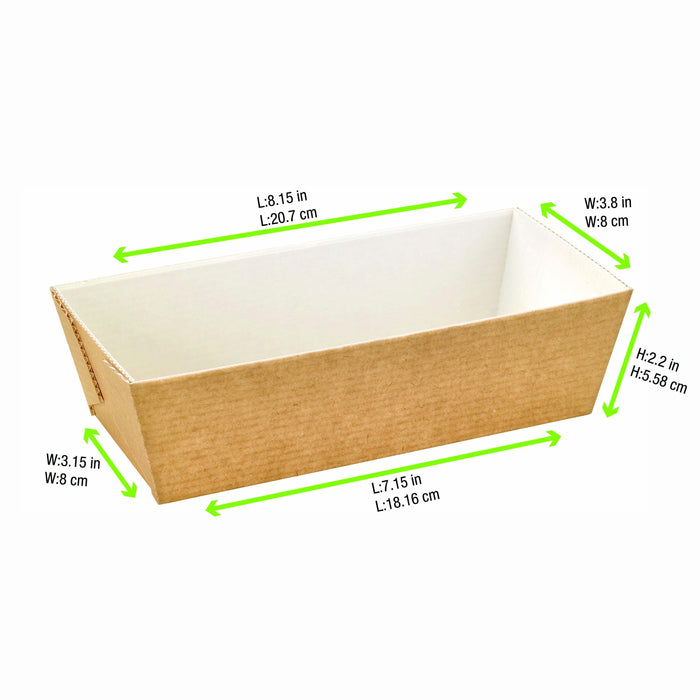Molde de cartón horneable 206x96mm A55mm - 270Uds