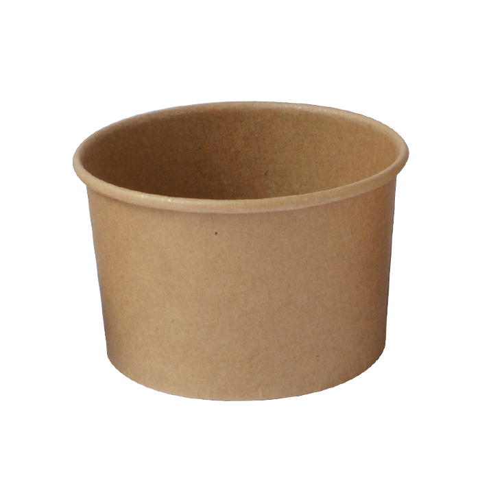 Tarrina de cartón kraft para caliente/frío 180ml Ø90mm A55mm - 500Uds