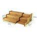 Suporte en bambú rectractable 265x232mm A120mm - 2Uds