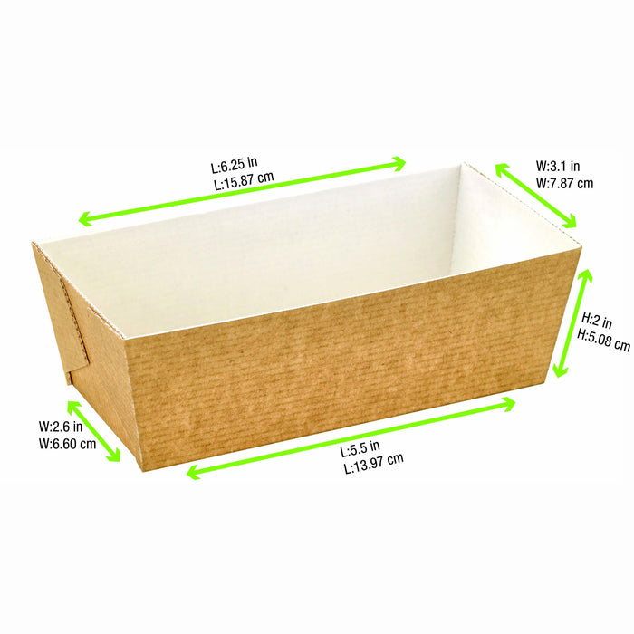 Molde de cartón horneable 159x80mm A50mm - 340Uds