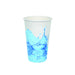 Vaso de cartón blanco para bebida fría Decoración Splash 450ml A133mm - 1000Uds